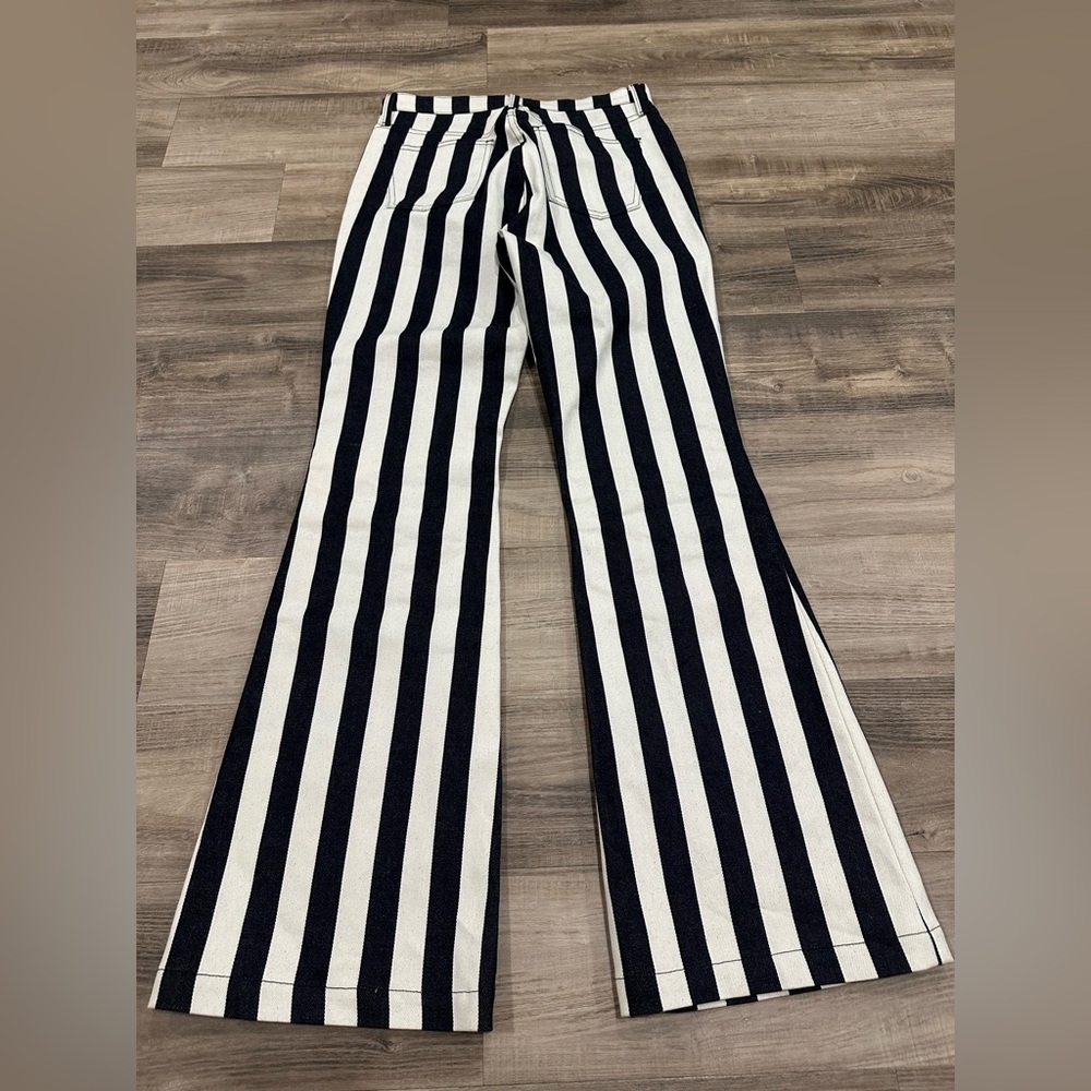 Midheaven Denim x Cynthia Rowley Collab - Stella Striped Flare - Picture 3 of 7